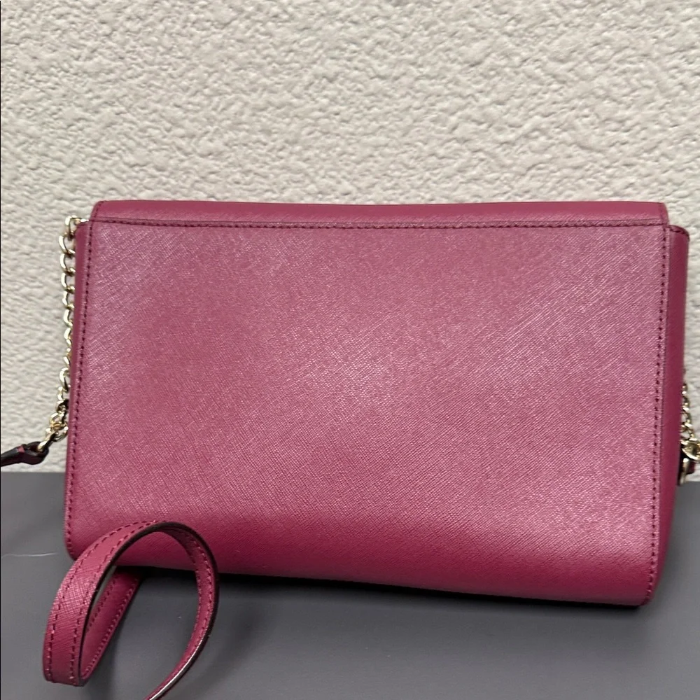 Kate Spade Plum Crossbody Bag with Gold Chain